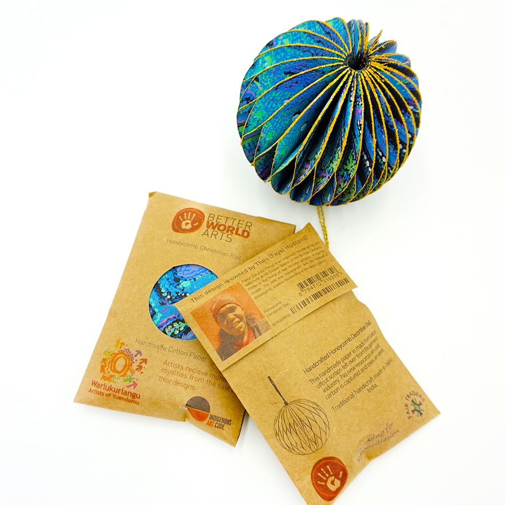 Honeycomb Christmas Ball - Theo (Faye) Nangala Hudson