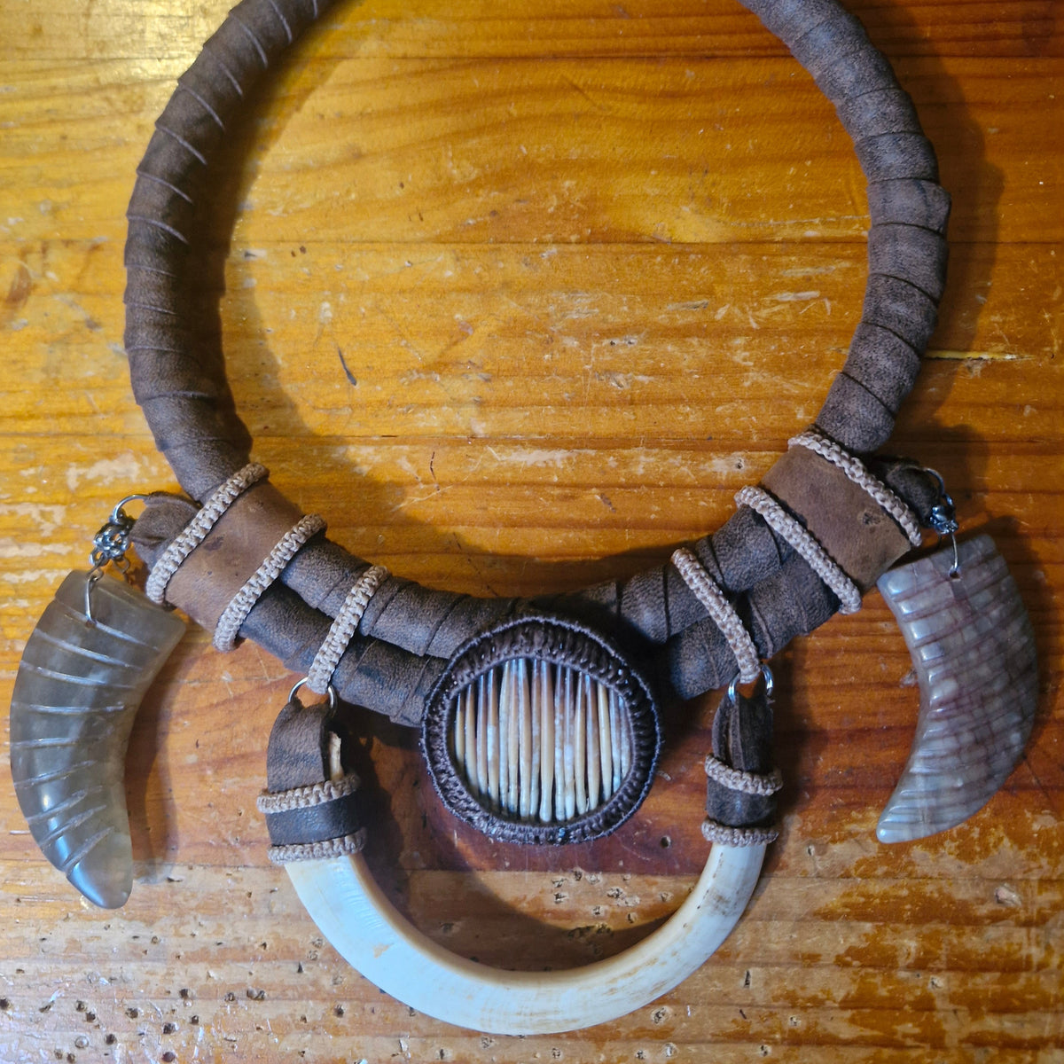 Boar Tusk Statement Neckpiece