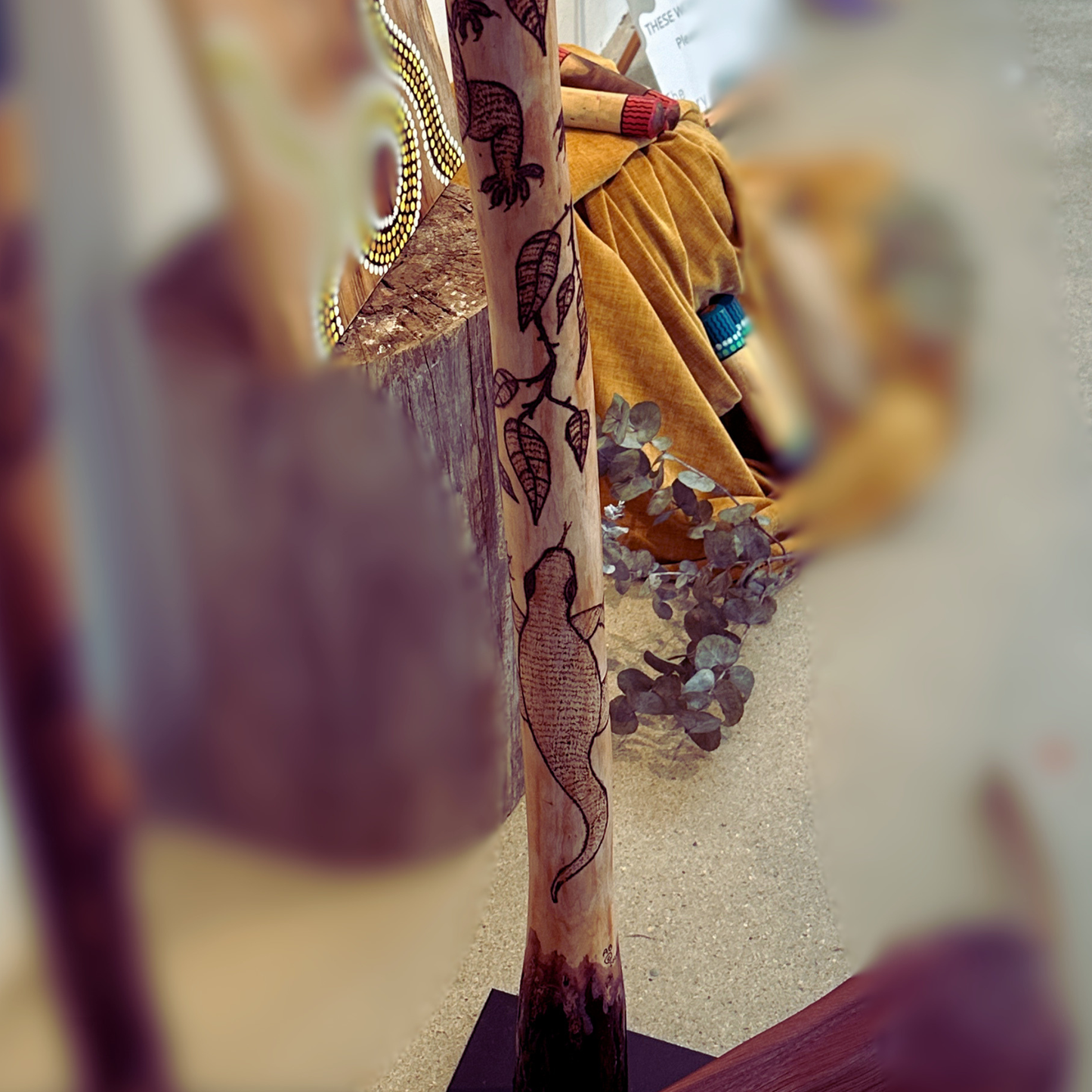 Didgeridoo Goanna Climbing Tree