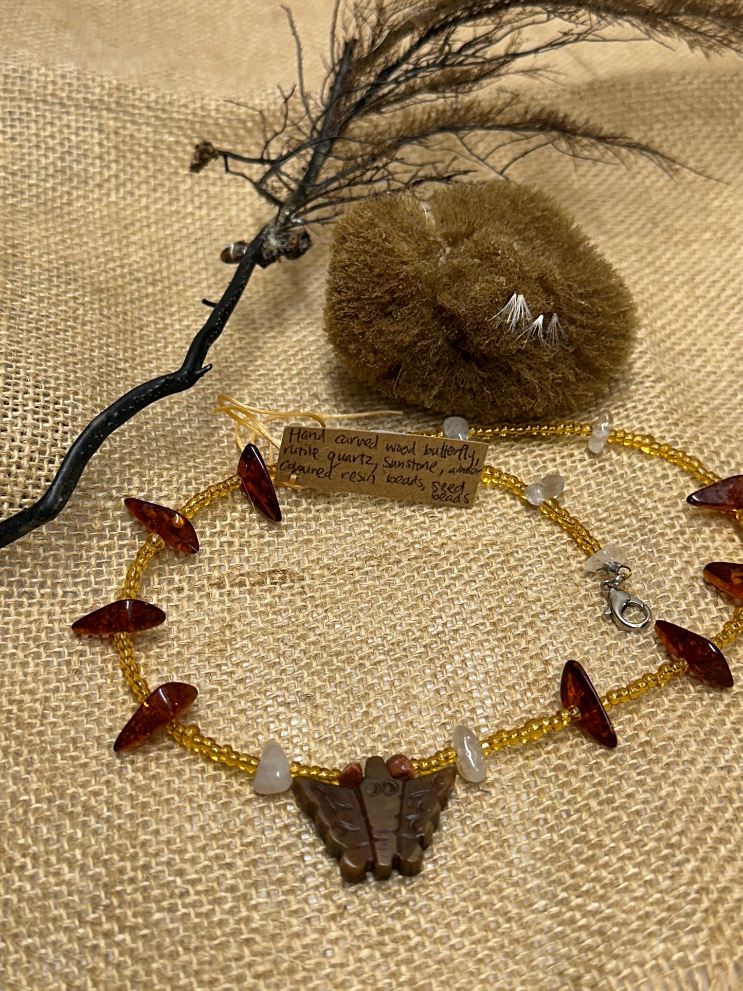 Hand Carved Butterfly Necklaces