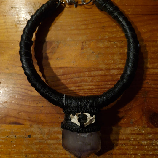 Amythest and Echidna Neckring