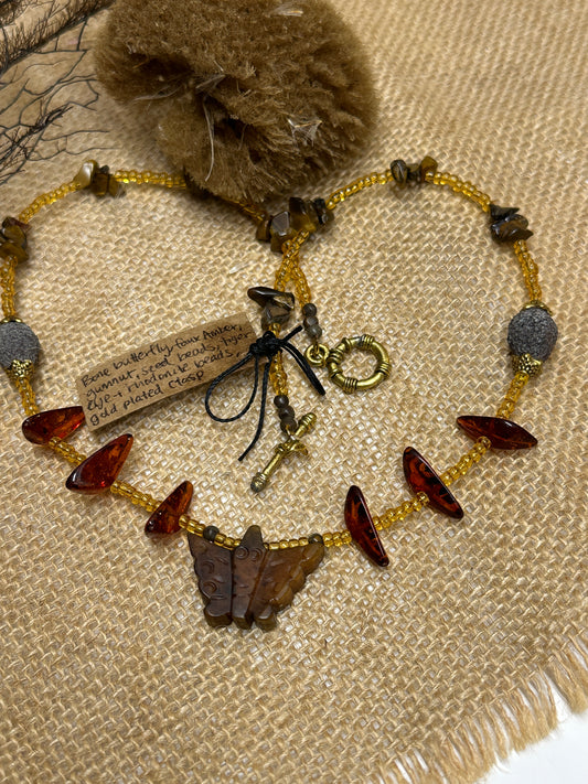 Hand Carved Butterfly Necklaces