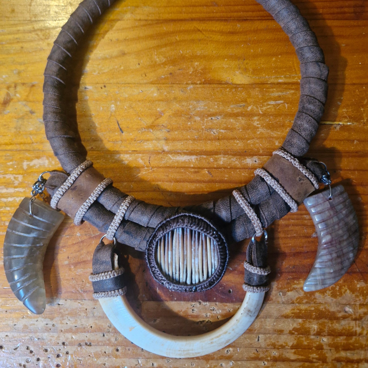Boar Tusk Statement Neckpiece