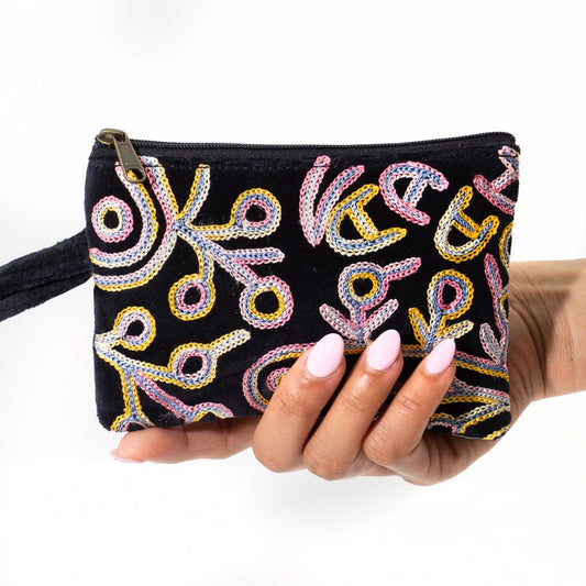 Cosmetic Bag Velvet - Theo (Faye) Nangala Hudson