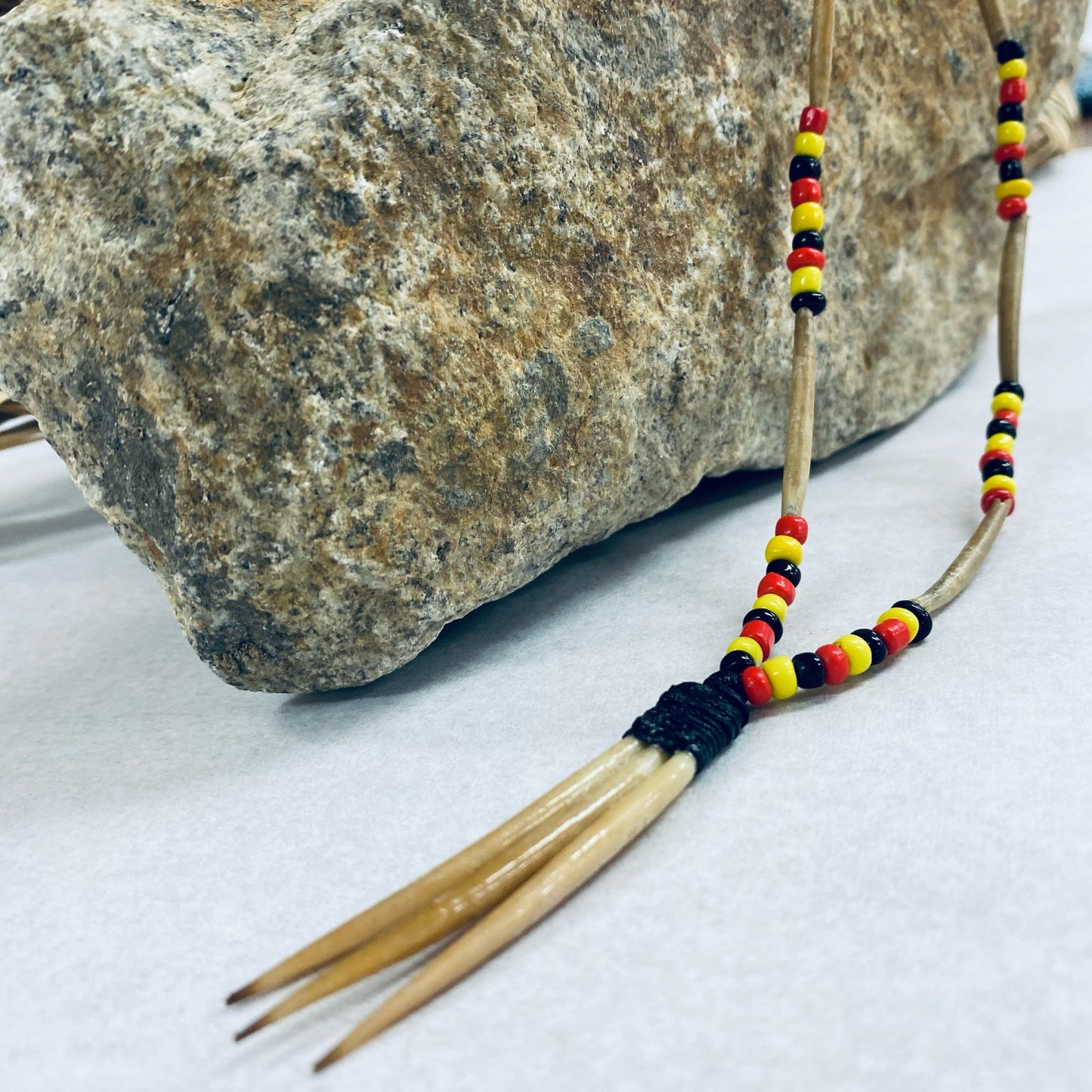 Echidna Quill & Bead Necklace