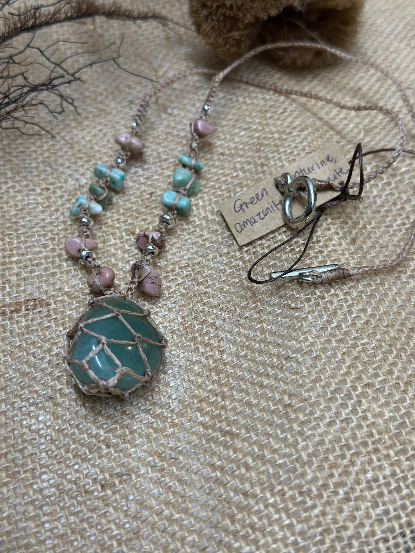 Macrame Gem Necklaces