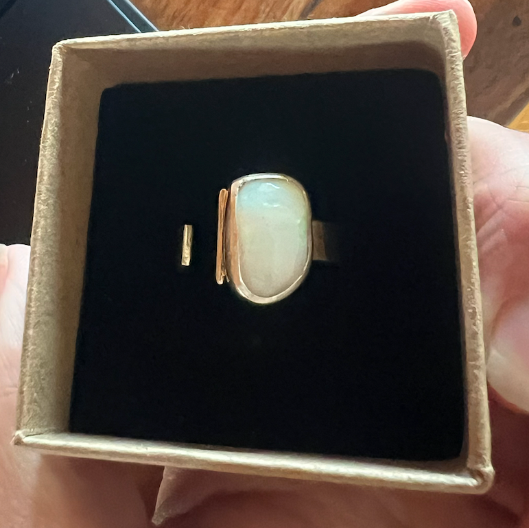 Hand Made Pale Opal Ring