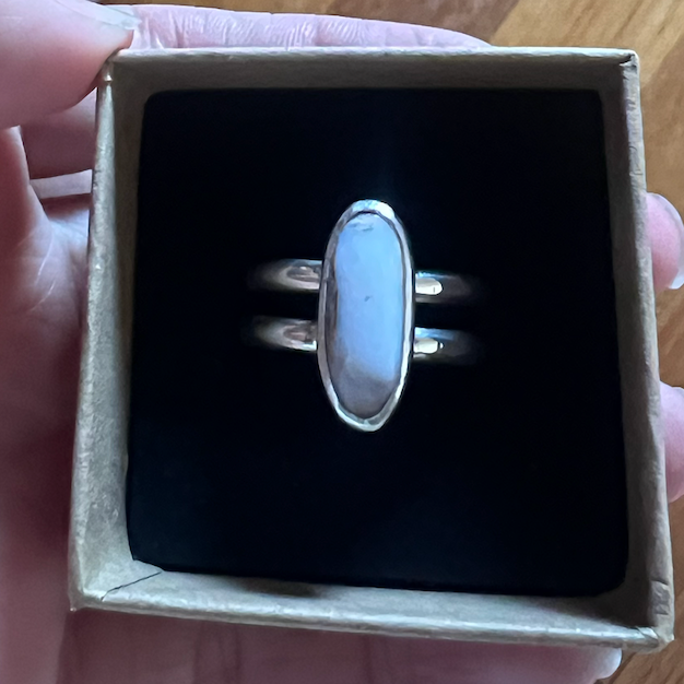Hand Made Slim Opal Ring
