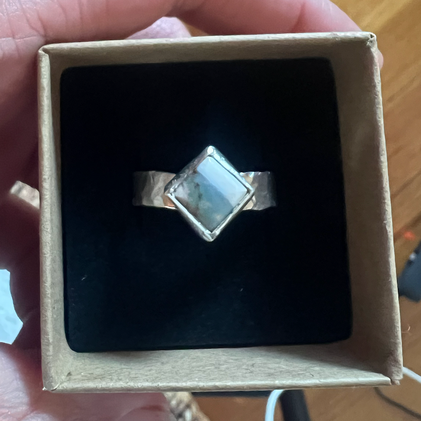 Hand made opal ring