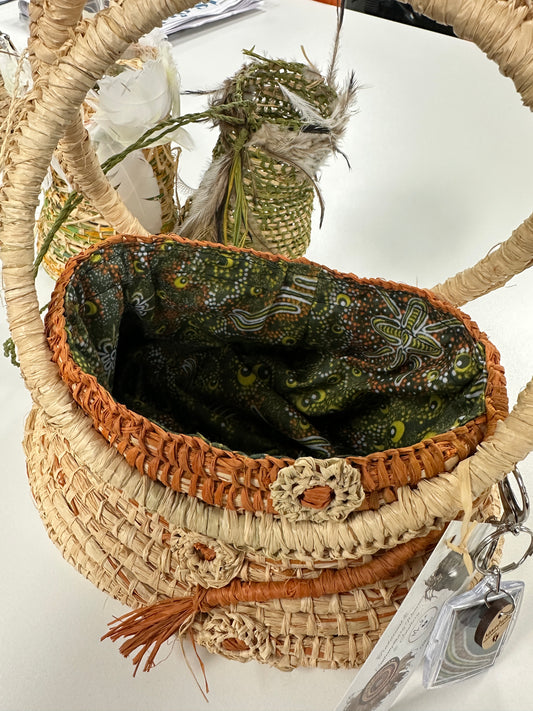 Manhuti Walkabout Weaving Handbag Flowers