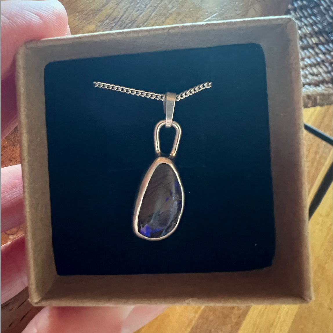 Boulder opal necklace