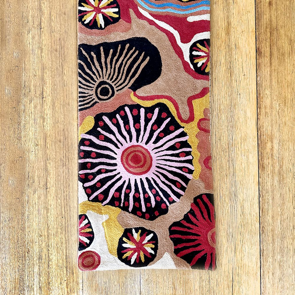 Table Runner - Wool Chainstitch - 30x120cm - Damien and Yilpi Marks