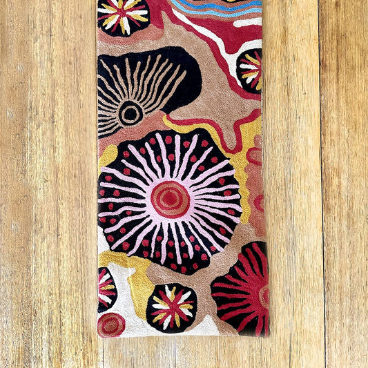 Table Runner - Wool Chainstitch - 30x120cm - Damien and Yilpi Marks
