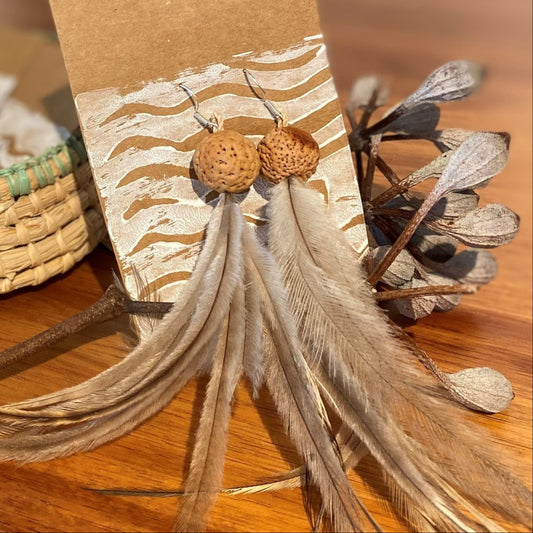 Emu Feather (purra) Earrings