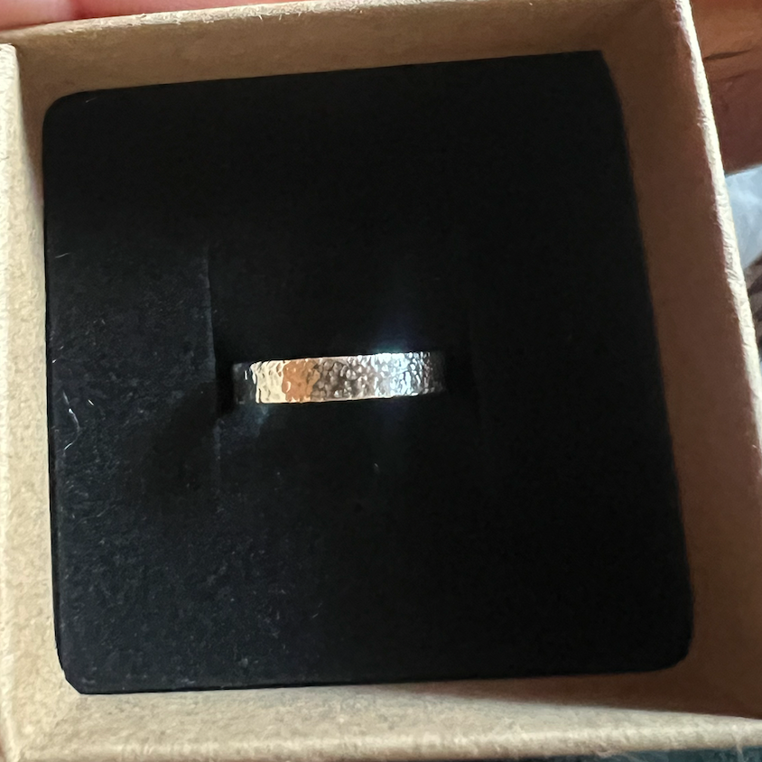 handmade sterling silver ring thick