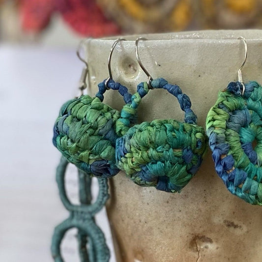 Mini Woven Baskets Earrings